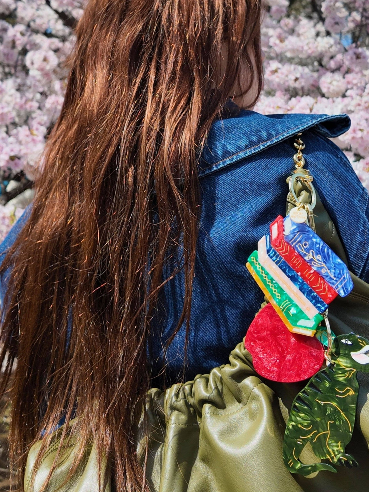 Hand-painted Apple Bag Charm + Keychain | Eco-Friendly - Abigail Fox Designs Nantucket