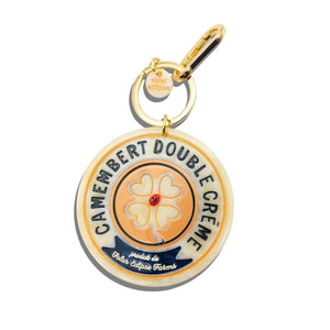 Hand-painted Camembert Bag Charm + Keychain | Eco-Friendly - Abigail Fox Designs Nantucket