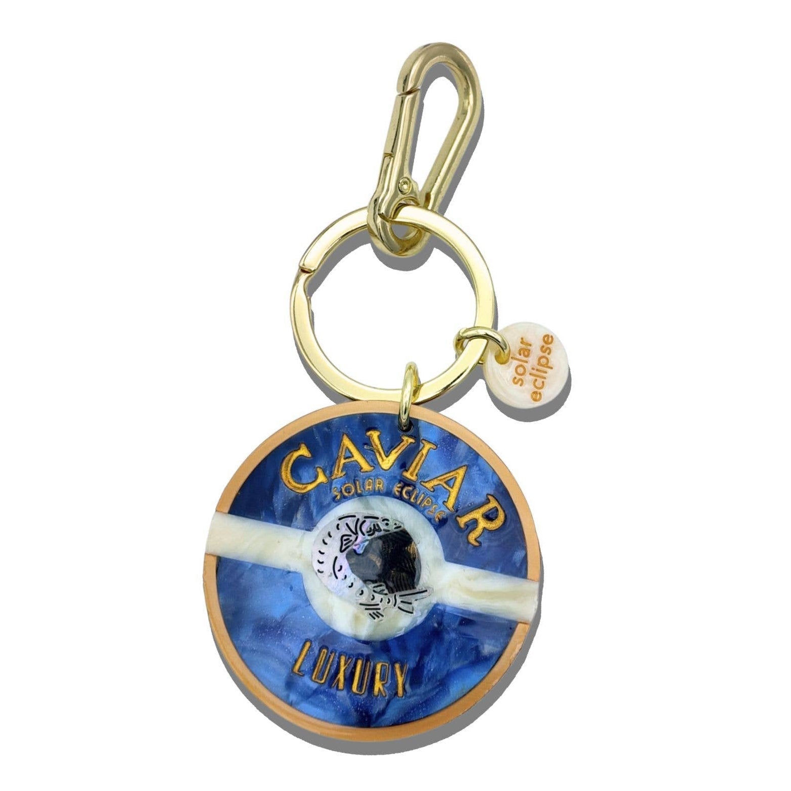 Hand-painted Caviar Bag Charm + Keychain - Abigail Fox Designs Nantucket
