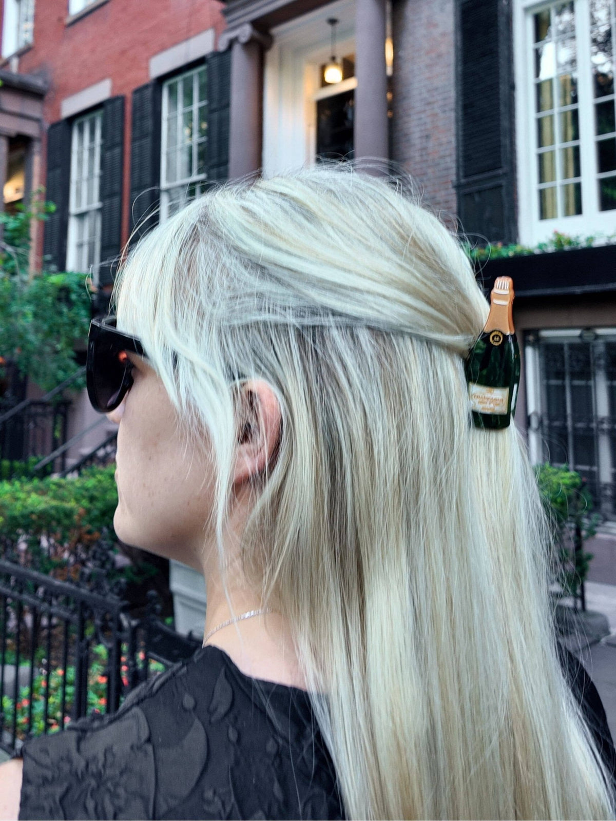 Hand-painted Champagne Claw Hair Clip | Eco-Friendly - Abigail Fox Designs Nantucket