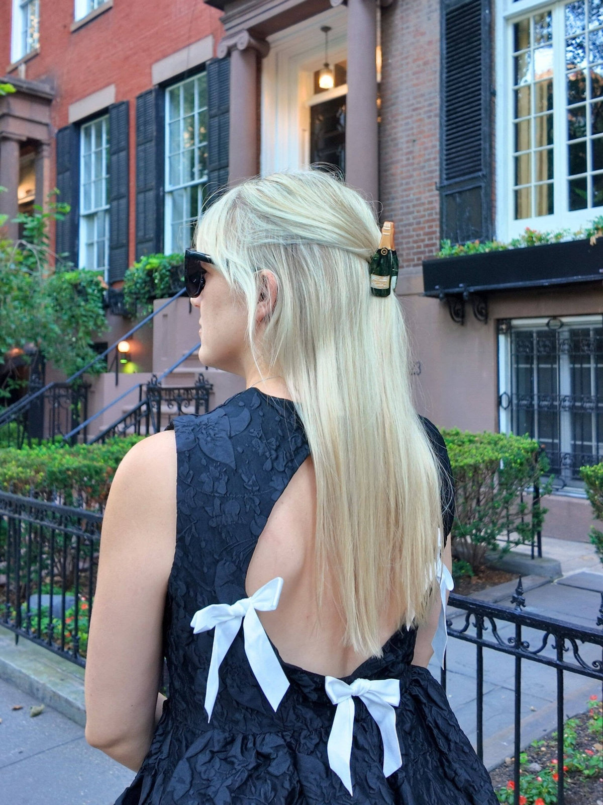 Hand-painted Champagne Claw Hair Clip | Eco-Friendly - Abigail Fox Designs Nantucket
