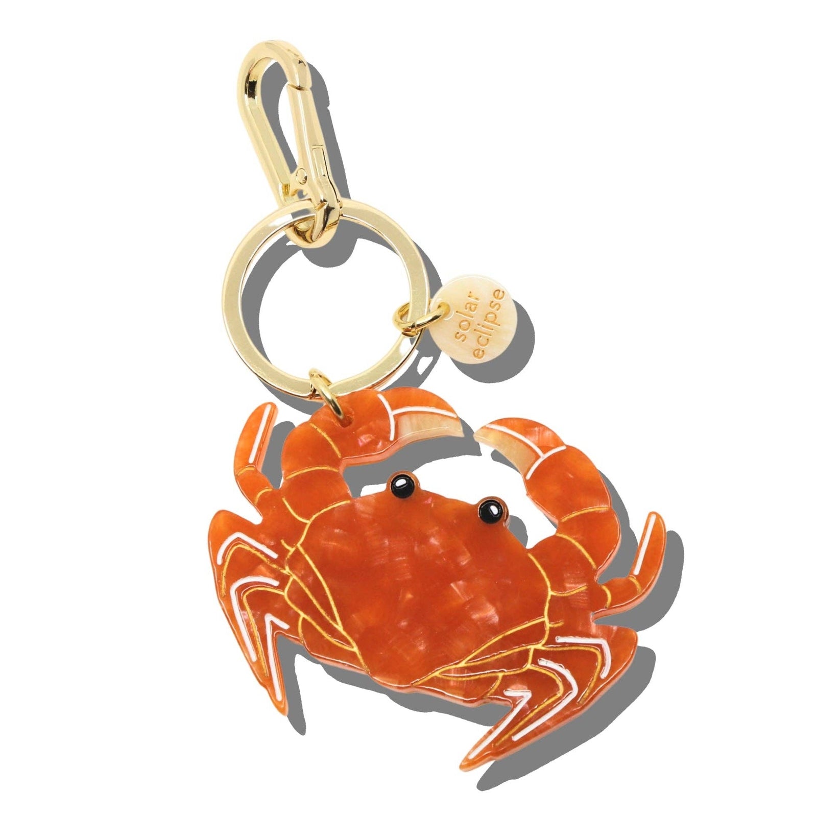 Hand-painted Crab Bag Charm + Keychain | Eco-Friendly - Abigail Fox Designs Nantucket