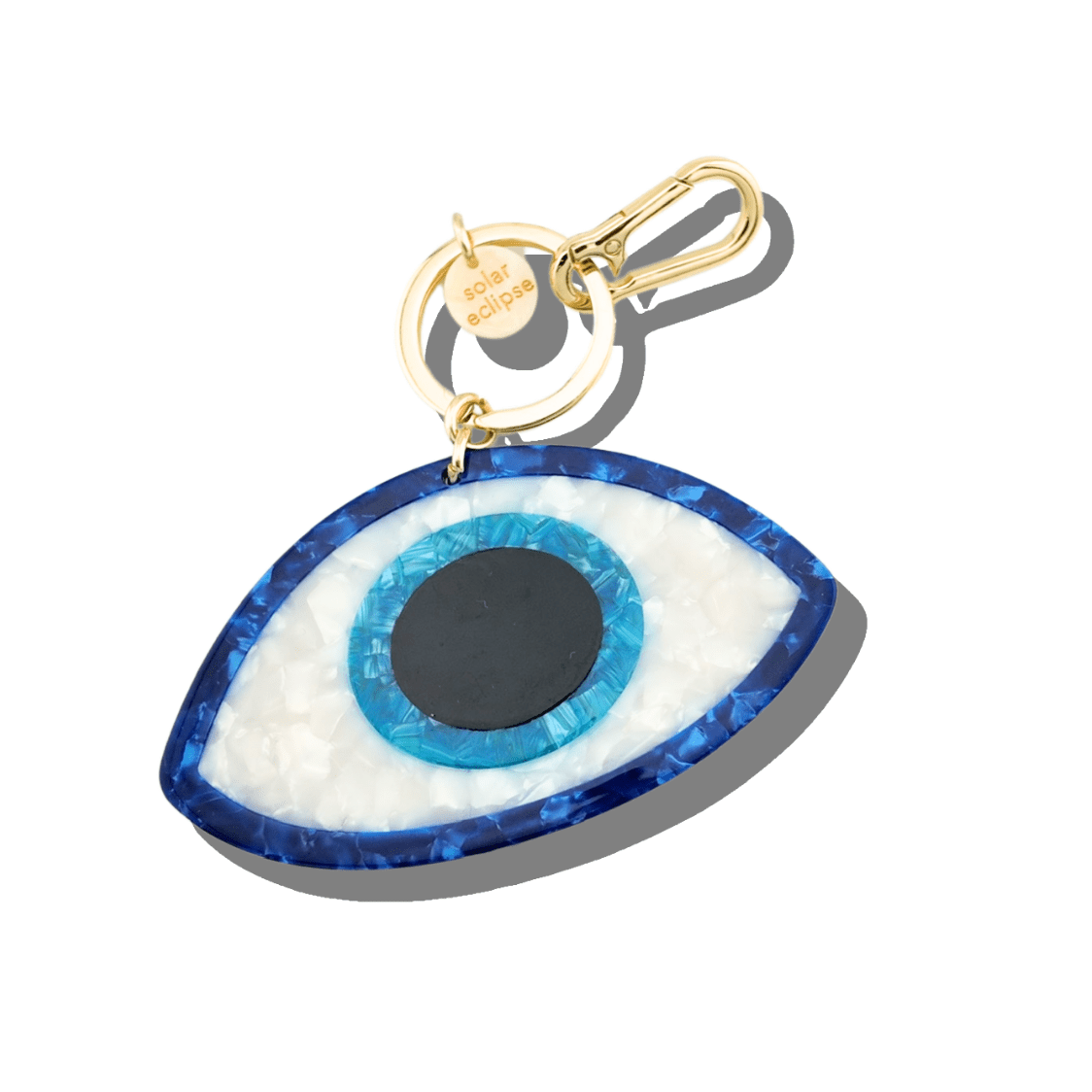 Hand-painted Evil Eye Bag Charm & Keychain | Eco-Friendly - Abigail Fox Designs Nantucket