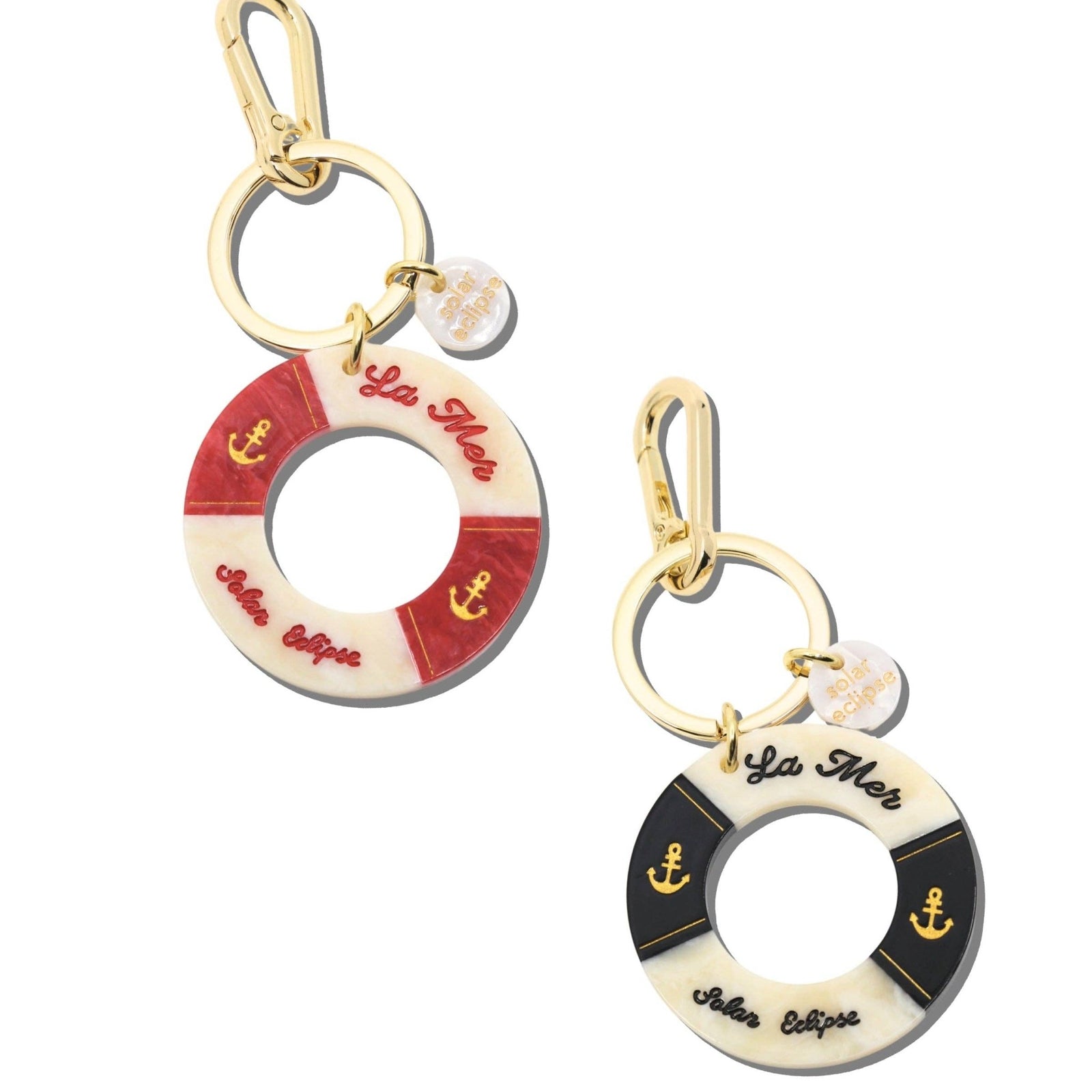 Hand-painted Lifesaver Bag Charm + Keychain | Eco-Friendly - Abigail Fox Designs Nantucket