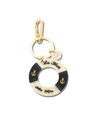 Hand-painted Lifesaver Bag Charm + Keychain | Eco-Friendly - Abigail Fox Designs Nantucket