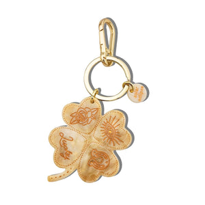 Hand-painted Lucky Clover Bag Charm + Keychain | Eco-Friendly - Abigail Fox Designs Nantucket