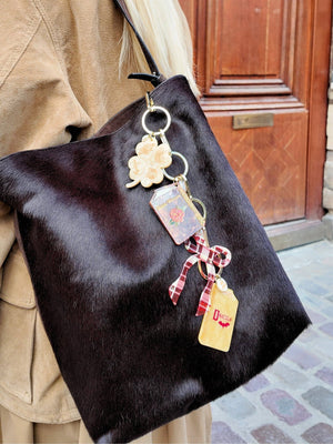Hand-painted Lucky Clover Bag Charm + Keychain | Eco-Friendly - Abigail Fox Designs Nantucket
