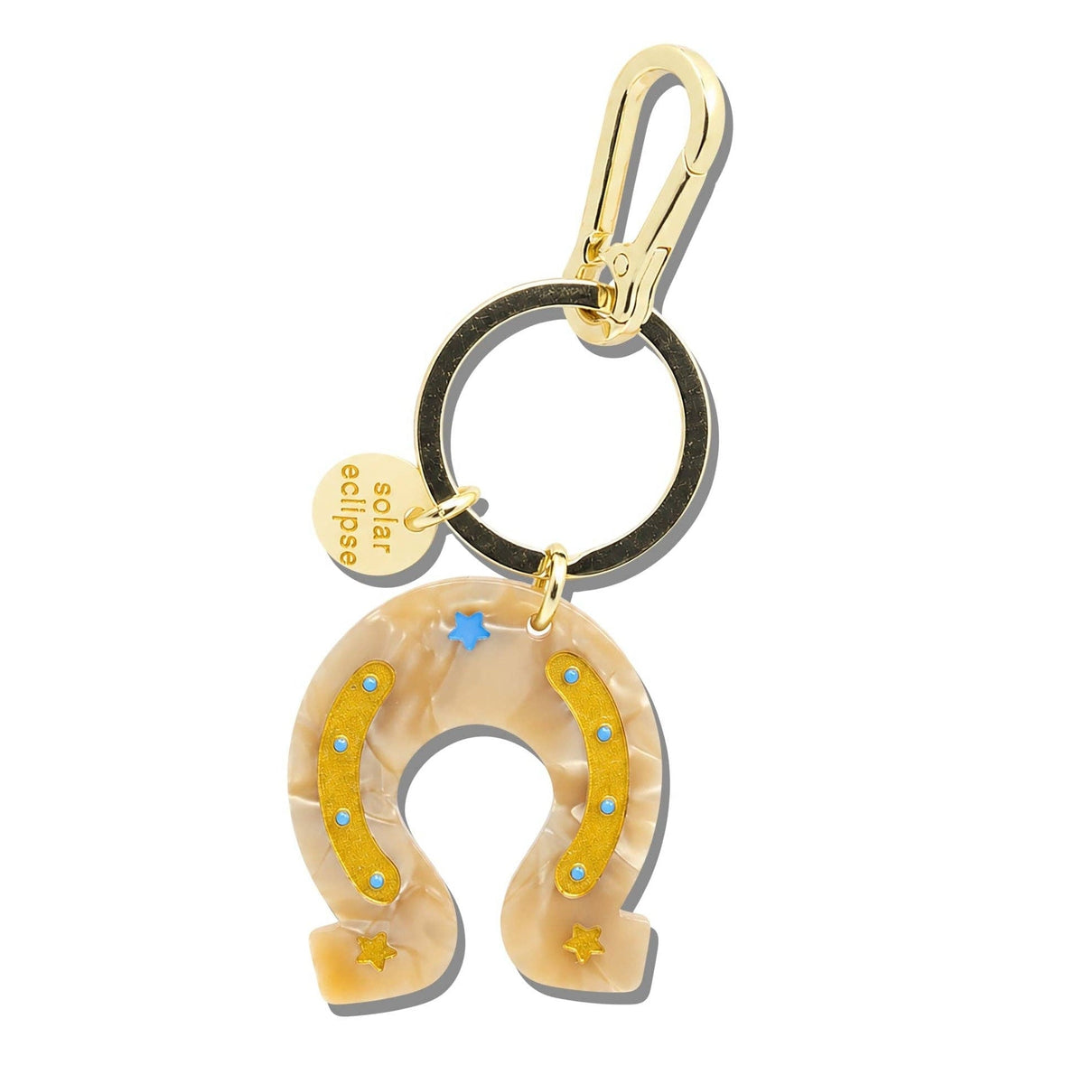 Hand-painted Lucky Horseshoe Bag Charm & Keychain | Western - Abigail Fox Designs Nantucket