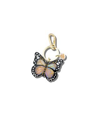 Hand-painted Monarch Butterfly Bag Charm + Keychain - Abigail Fox Designs Nantucket