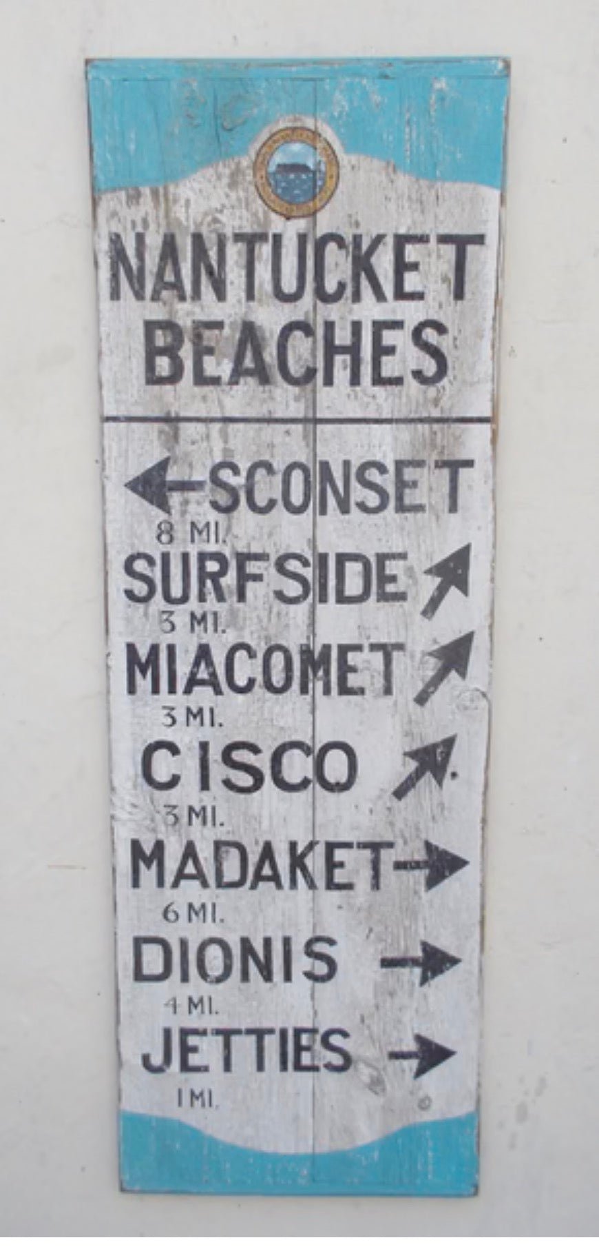 Hand Painted Nantucket Beach Sign - Abigail Fox Designs Nantucket