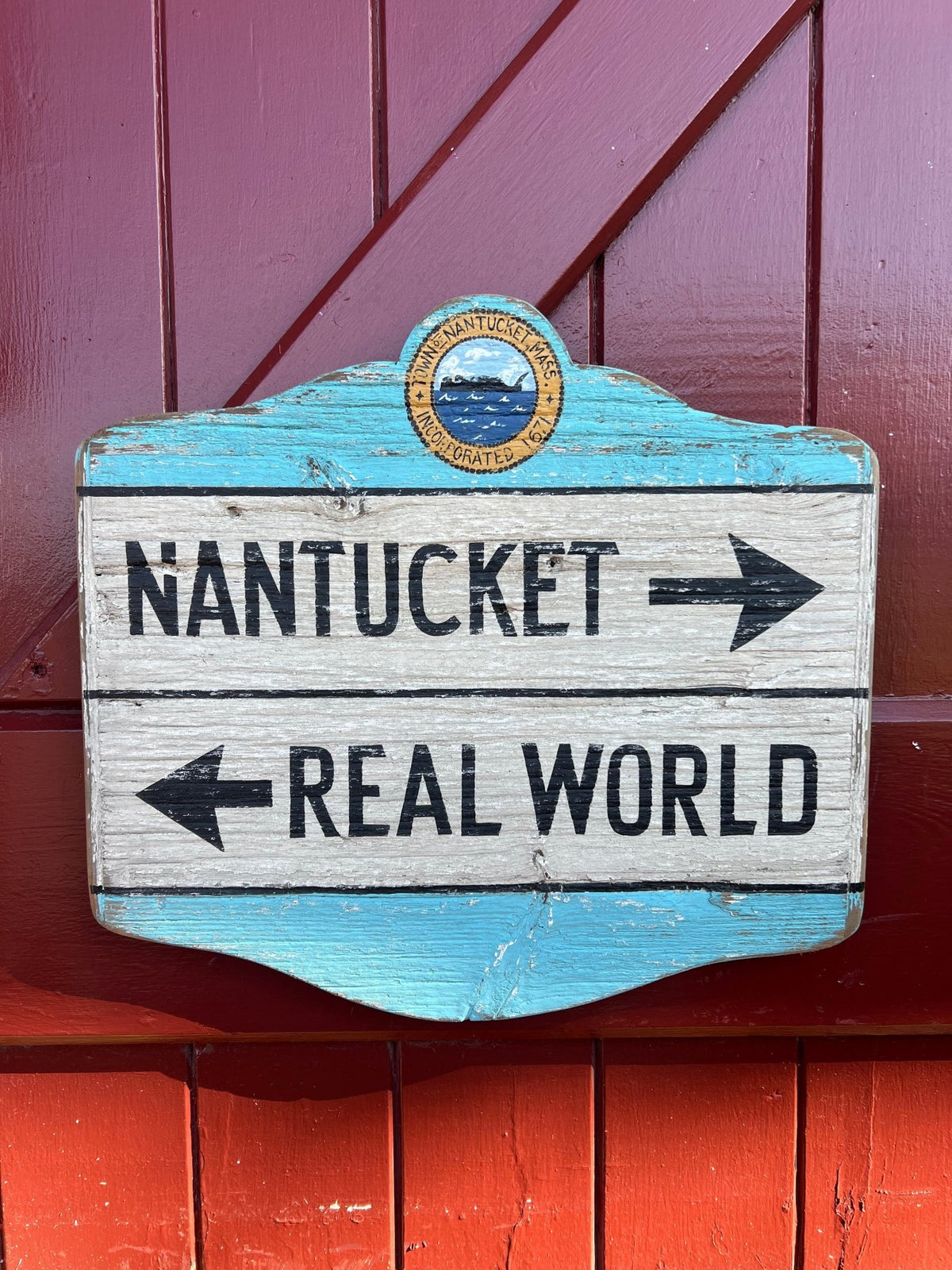 Hand Painted Nantucket / Real World Sign - Abigail Fox Designs Nantucket