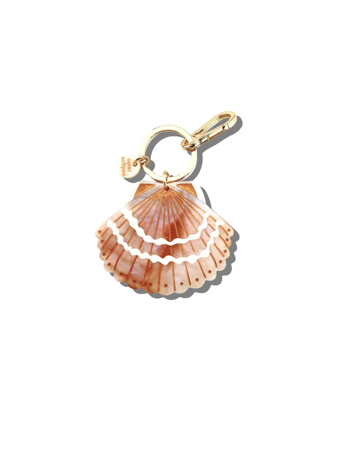 Hand-painted Seashell Bag Charm + Keychain | Eco-Friendly - Abigail Fox Designs Nantucket