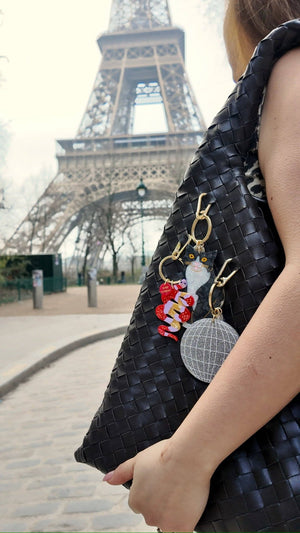 Hand-painted Snake Bag Charm + Keychain | Eco-Friendly - Abigail Fox Designs Nantucket