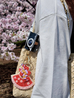 Hand-painted Snake Bag Charm + Keychain | Eco-Friendly - Abigail Fox Designs Nantucket