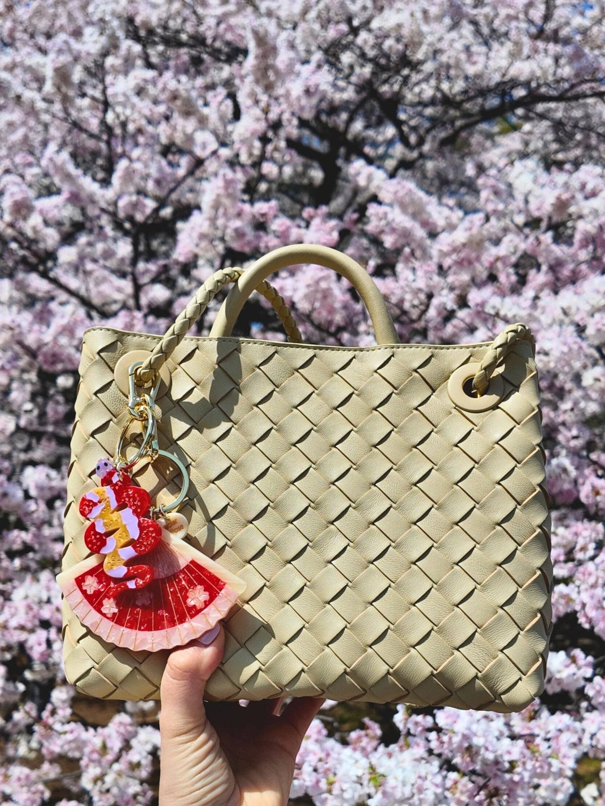 Hand-painted Snake Bag Charm + Keychain | Eco-Friendly - Abigail Fox Designs Nantucket