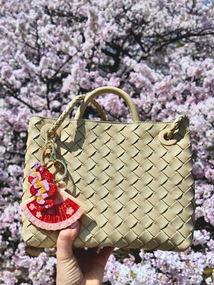 Hand-painted Snake Bag Charm + Keychain | Eco-Friendly - Abigail Fox Designs Nantucket