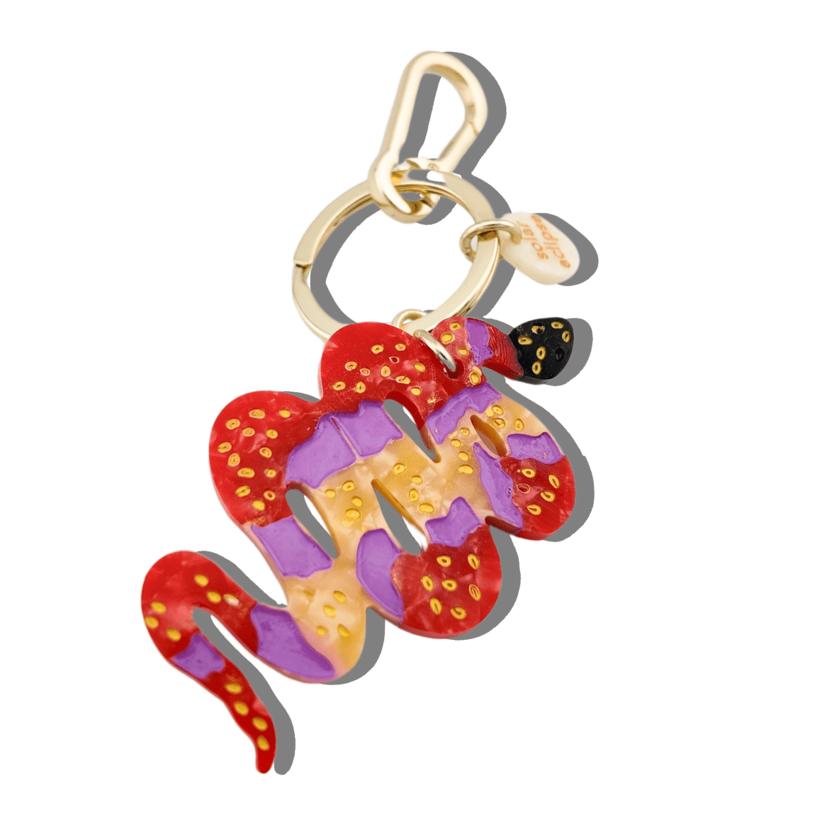 Hand-painted Snake Bag Charm + Keychain | Eco-Friendly - Abigail Fox Designs Nantucket