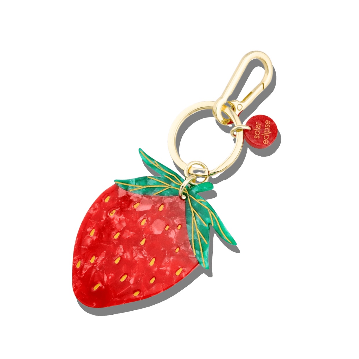 Hand-painted Strawberry Keychain | Eco-Friendly - Abigail Fox Designs Nantucket