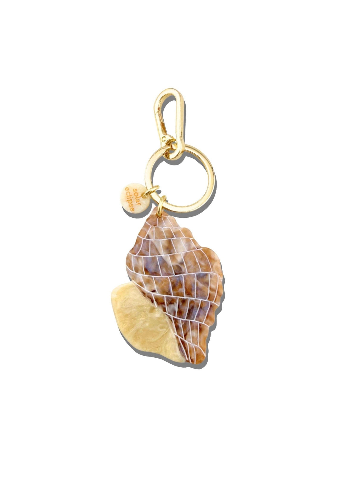 Hand-painted Tulip Conch Shell Bag Charm + Keychain | Eco-Friendly - Abigail Fox Designs Nantucket