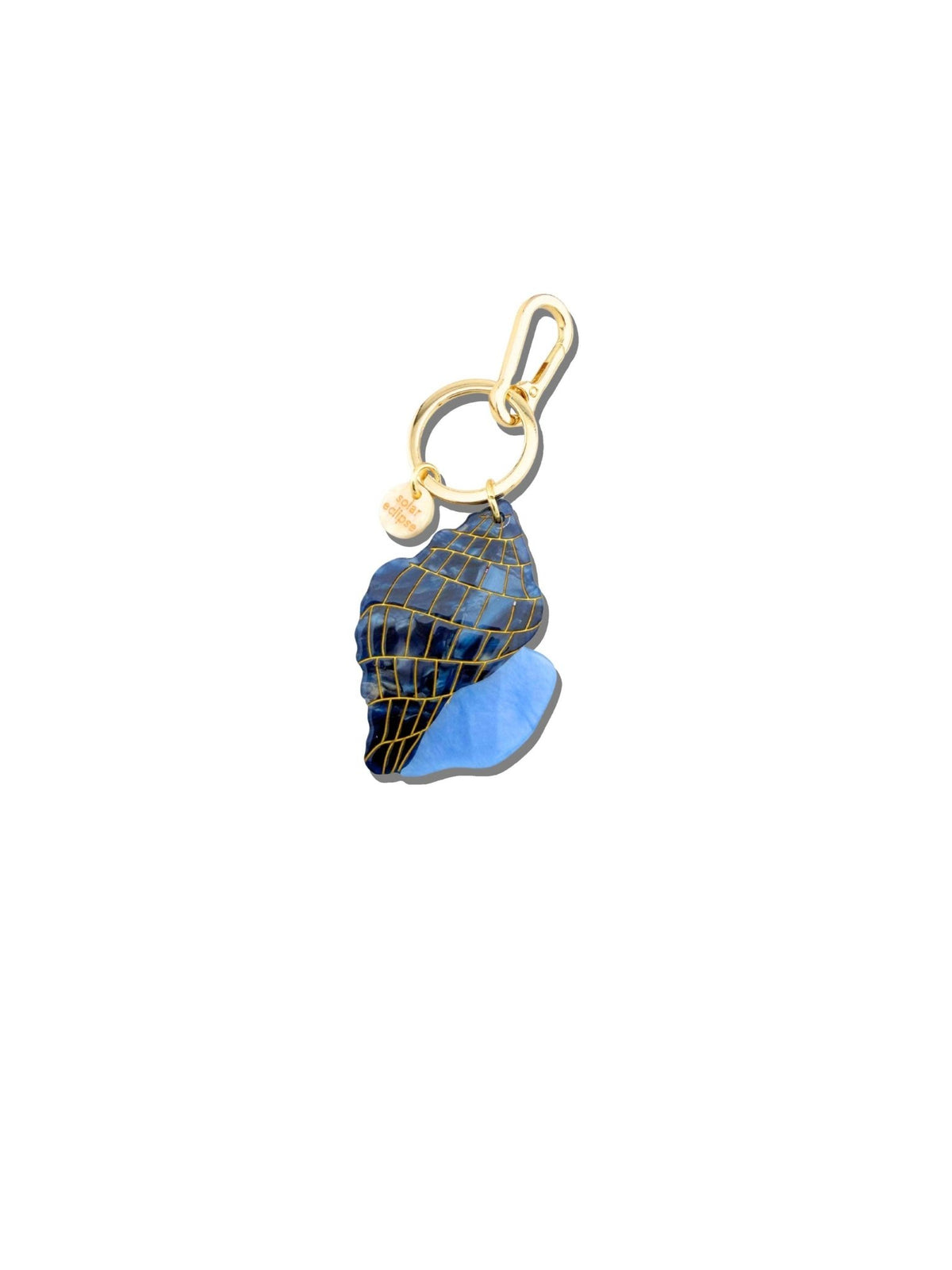 Hand-painted Tulip Conch Shell Bag Charm + Keychain | Eco-Friendly - Abigail Fox Designs Nantucket