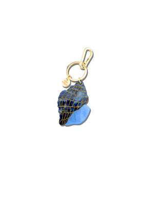 Hand-painted Tulip Conch Shell Bag Charm + Keychain | Eco-Friendly - Abigail Fox Designs Nantucket