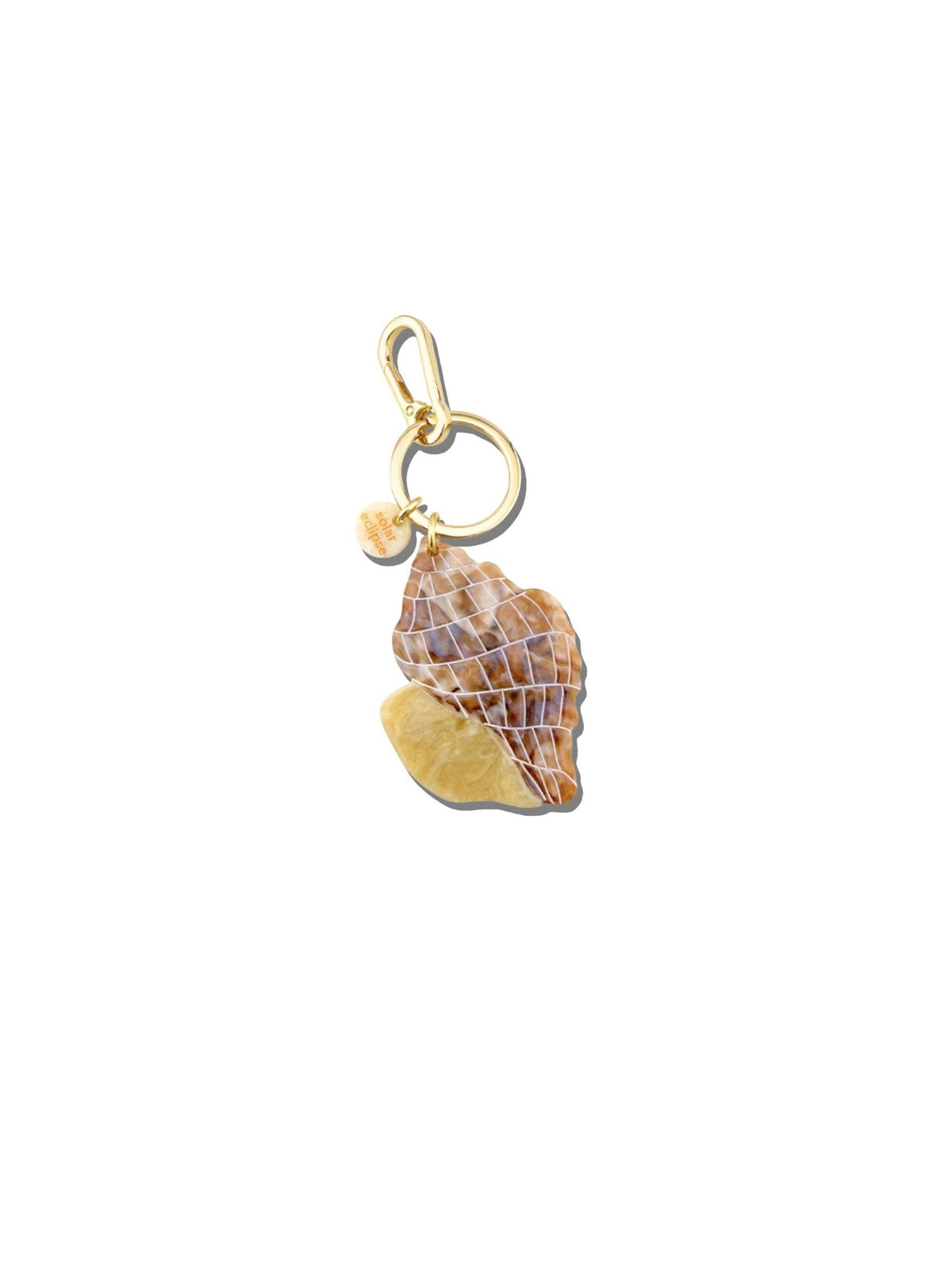 Hand-painted Tulip Conch Shell Bag Charm + Keychain | Eco-Friendly - Abigail Fox Designs Nantucket