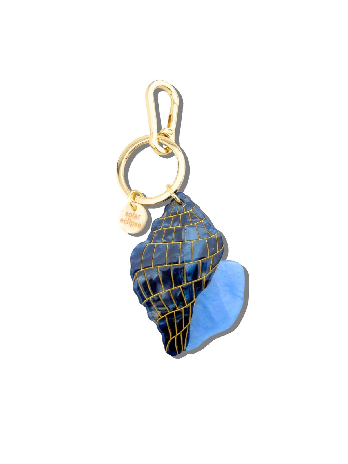 Hand-painted Tulip Conch Shell Bag Charm + Keychain | Eco-Friendly - Abigail Fox Designs Nantucket