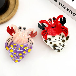 Hermit Crab Claw Clip, Acetate Hair Clip - Abigail Fox Designs Nantucket