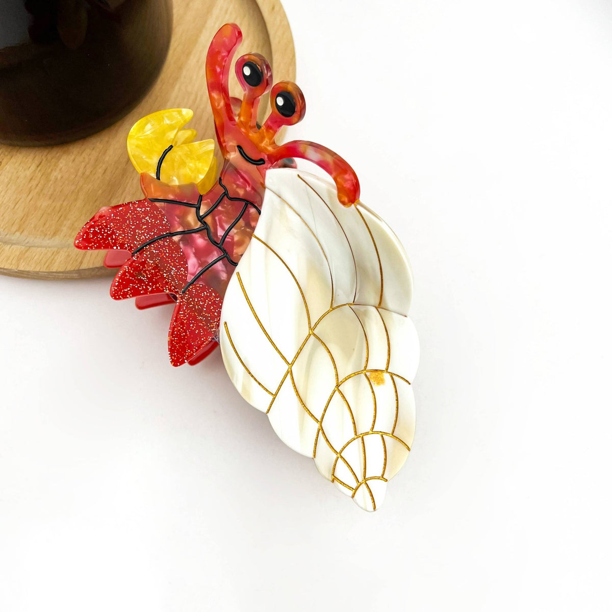 Hermit Crab Claw Clip, Acetate Hair Clip - Abigail Fox Designs Nantucket