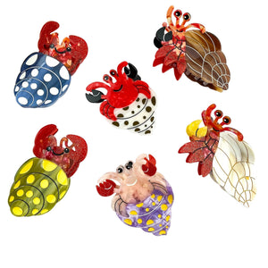 Hermit Crab Claw Clip, Acetate Hair Clip - Abigail Fox Designs Nantucket