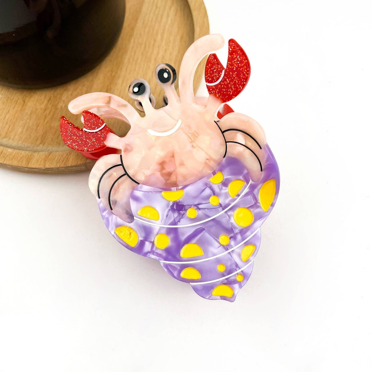 Hermit Crab Claw Clip, Acetate Hair Clip - Abigail Fox Designs Nantucket