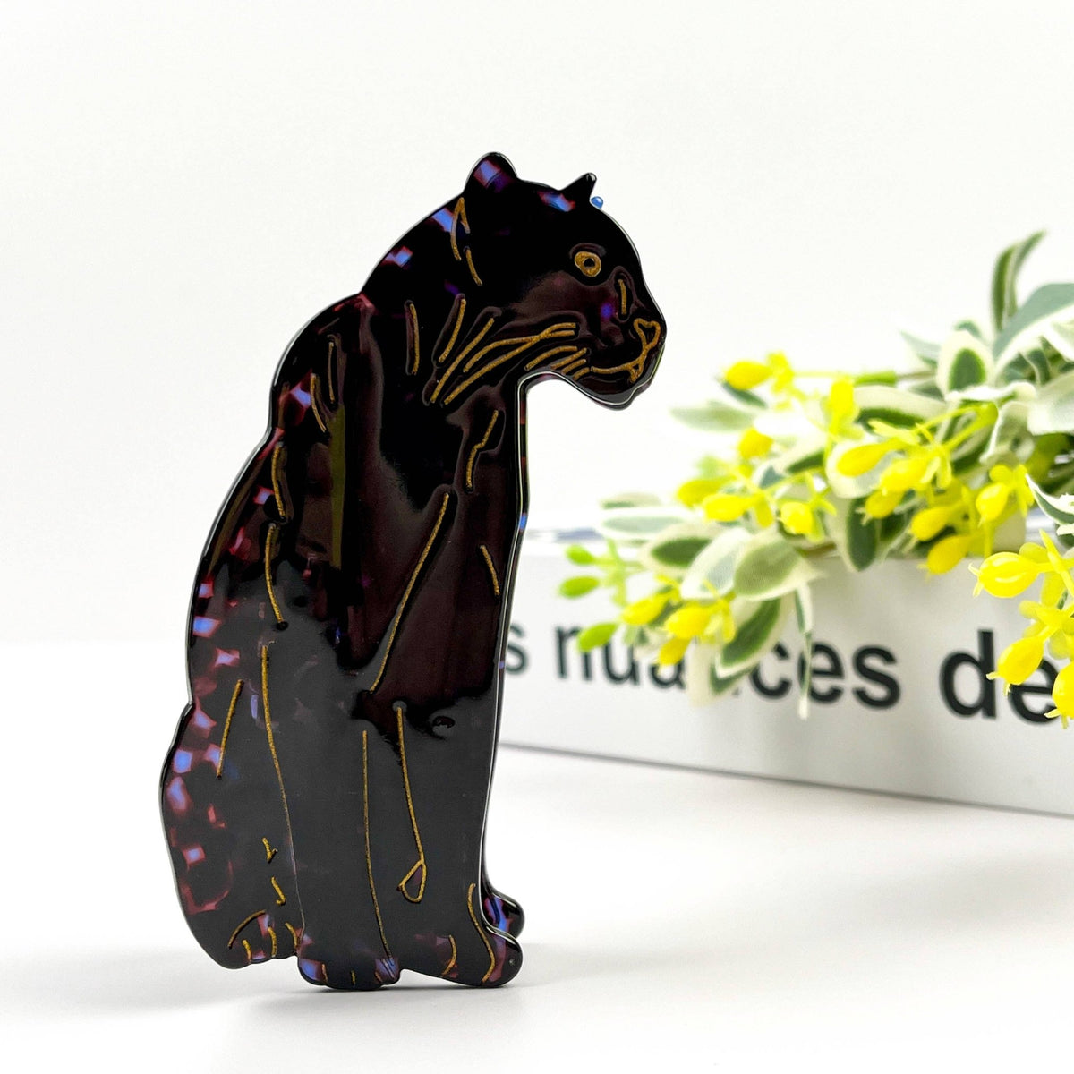 Jaguar Hair Clip,Animal Acetate Claw Clip - Abigail Fox Designs Nantucket