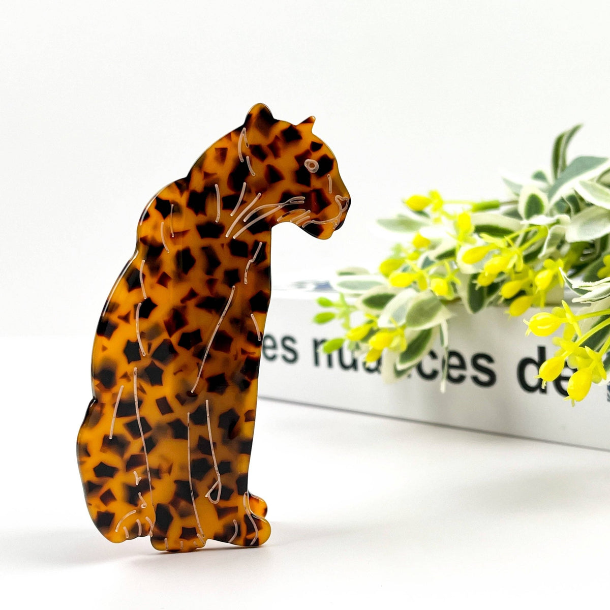 Jaguar Hair Clip,Animal Acetate Claw Clip - Abigail Fox Designs Nantucket