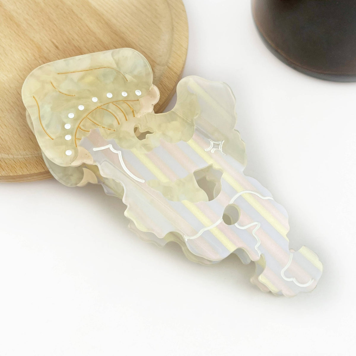 Jellyfish Claw Clip, Acetate Marine Life Series Hair Clip - Abigail Fox Designs Nantucket