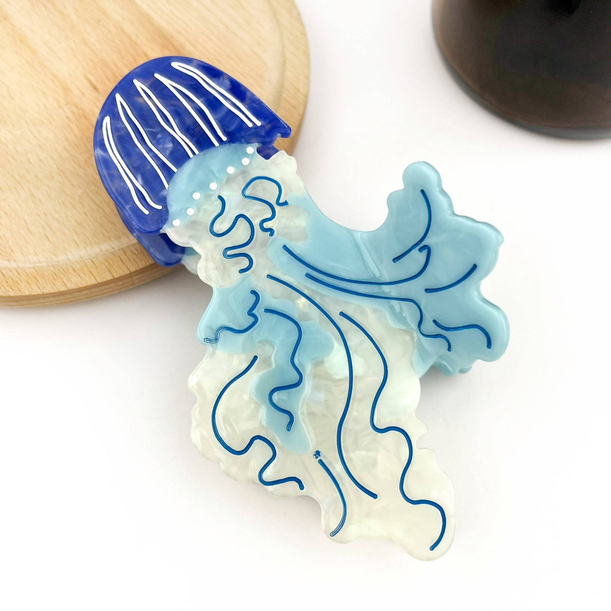 Jellyfish Claw Clip, Acetate Marine Life Series Hair Clip - Abigail Fox Designs Nantucket
