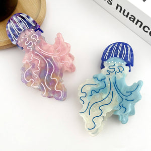 Jellyfish Claw Clip, Acetate Marine Life Series Hair Clip - Abigail Fox Designs Nantucket