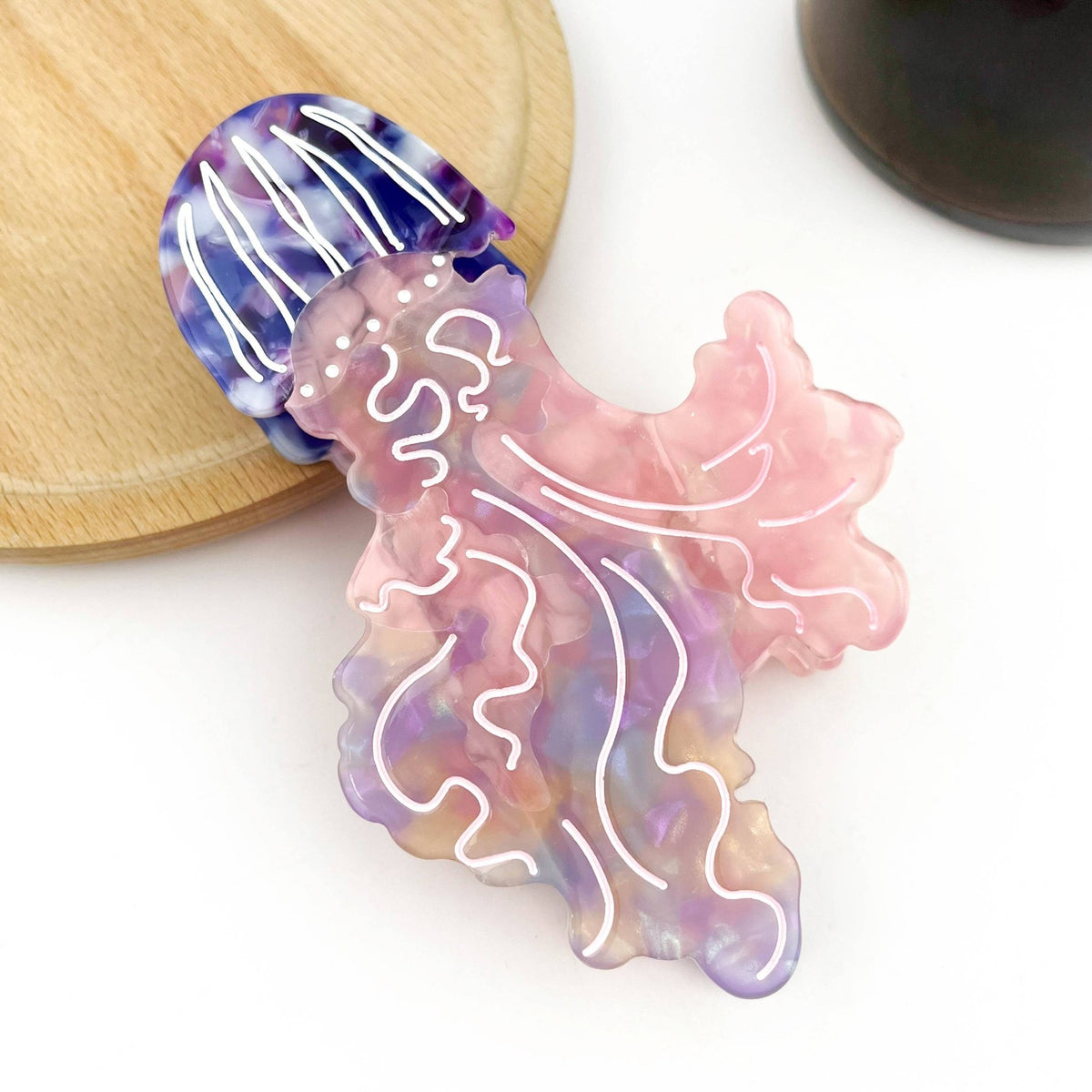 Jellyfish Claw Clip, Acetate Marine Life Series Hair Clip - Abigail Fox Designs Nantucket