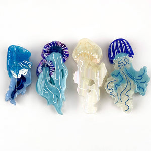 Jellyfish Claw Clip, Acetate Marine Life Series Hair Clip - Abigail Fox Designs Nantucket