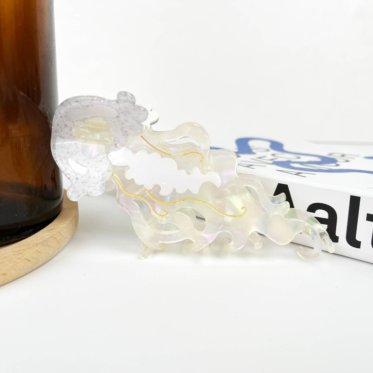 Jellyfish Claw Clip,Marine Life Hair Clips - Abigail Fox Designs Nantucket