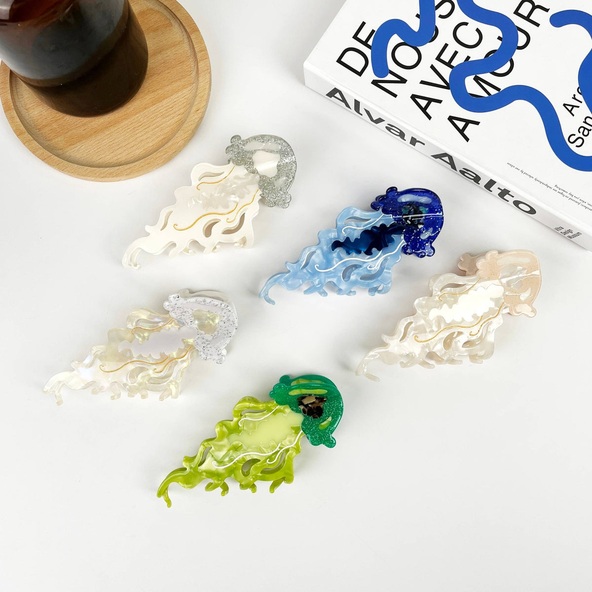Jellyfish Claw Clip,Marine Life Hair Clips - Abigail Fox Designs Nantucket