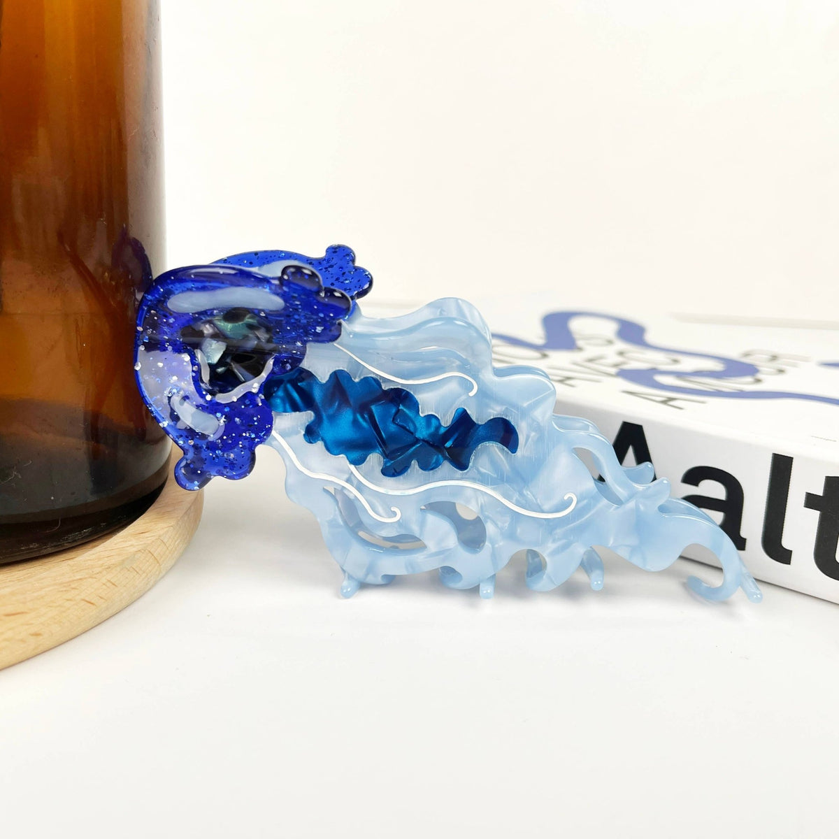 Jellyfish Claw Clip,Marine Life Hair Clips - Abigail Fox Designs Nantucket