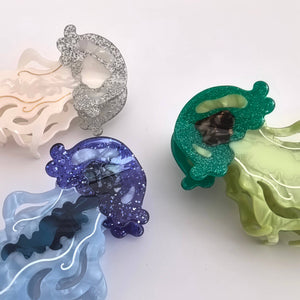 Jellyfish Claw Clip,Marine Life Hair Clips - Abigail Fox Designs Nantucket