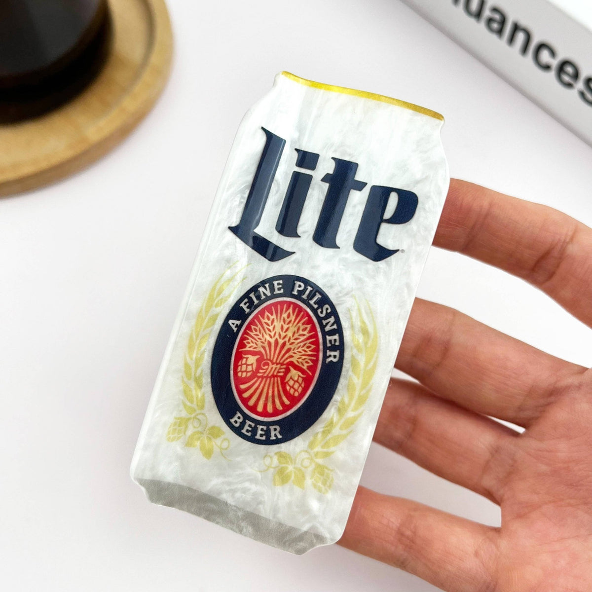 Lite Beer Can Hair Clip - Abigail Fox Designs Nantucket