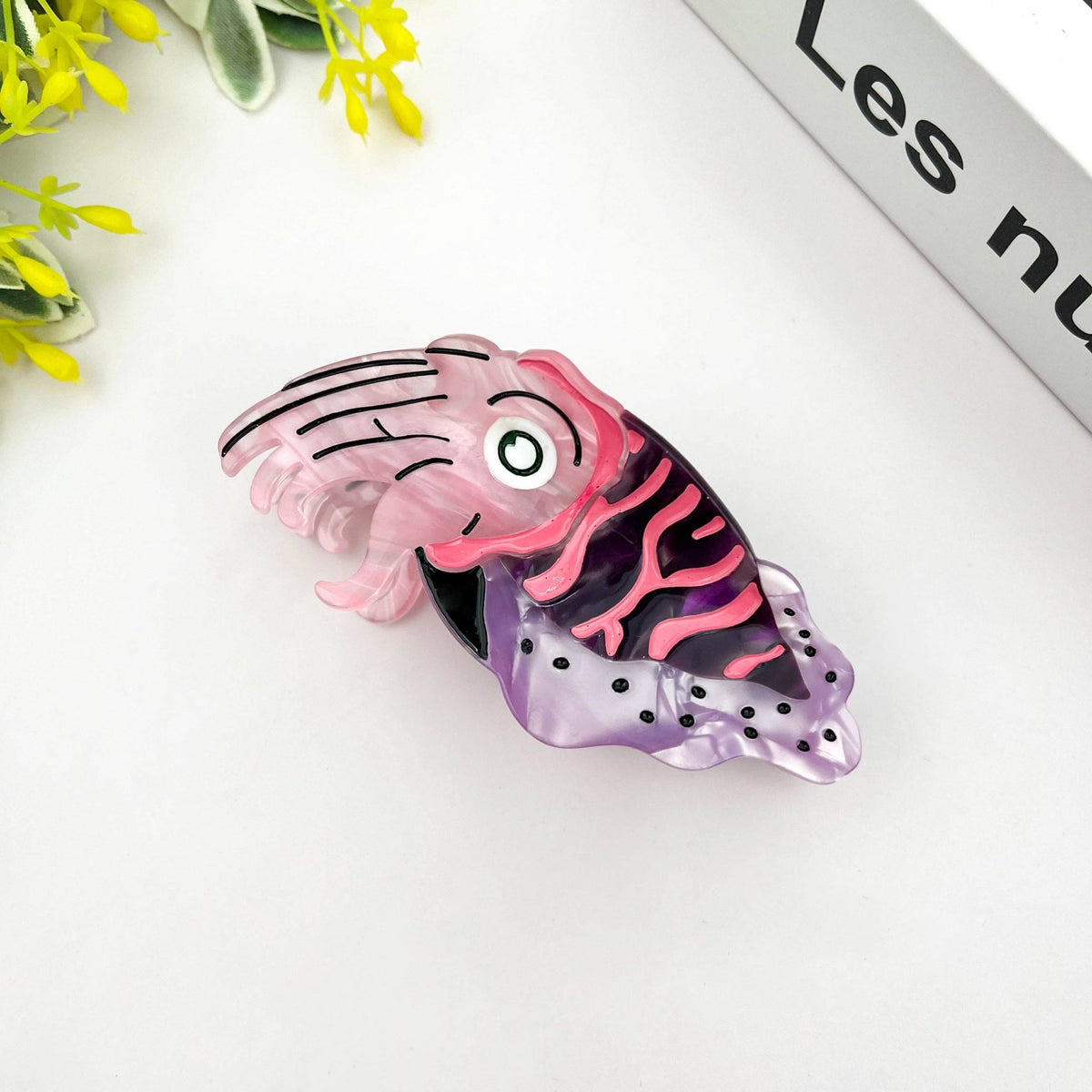 Marine Animal Hair Clip, Jellyfish Squid Claw Clip - Abigail Fox Designs Nantucket
