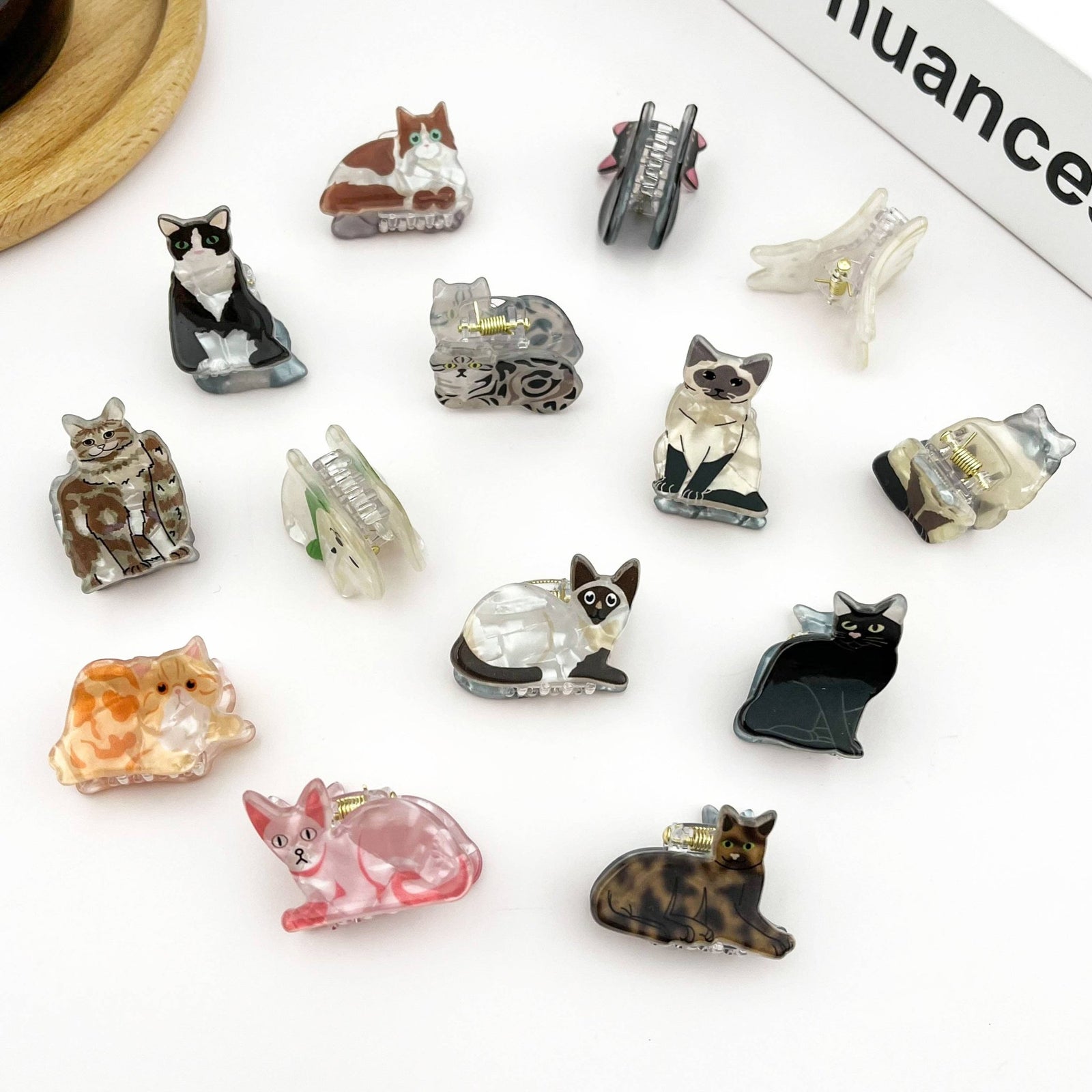 Mini Cat Hair Claw Clip, Animal-shaped Hair Clips - Abigail Fox Designs Nantucket