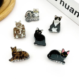 Mini Cat Hair Claw Clip, Animal-shaped Hair Clips - Abigail Fox Designs Nantucket