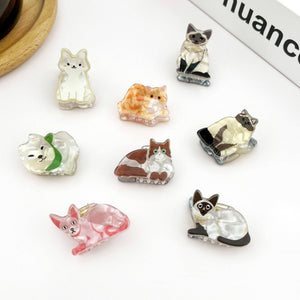 Mini Cat Hair Claw Clip, Animal-shaped Hair Clips - Abigail Fox Designs Nantucket
