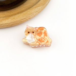 Mini Cat Hair Claw Clip, Animal-shaped Hair Clips - Abigail Fox Designs Nantucket