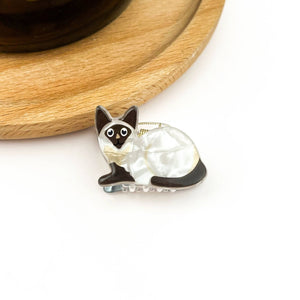 Mini Cat Hair Claw Clip, Animal-shaped Hair Clips - Abigail Fox Designs Nantucket