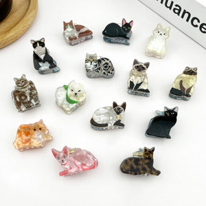 Mini Cat Hair Claw Clip, Animal-shaped Hair Clips - Abigail Fox Designs Nantucket